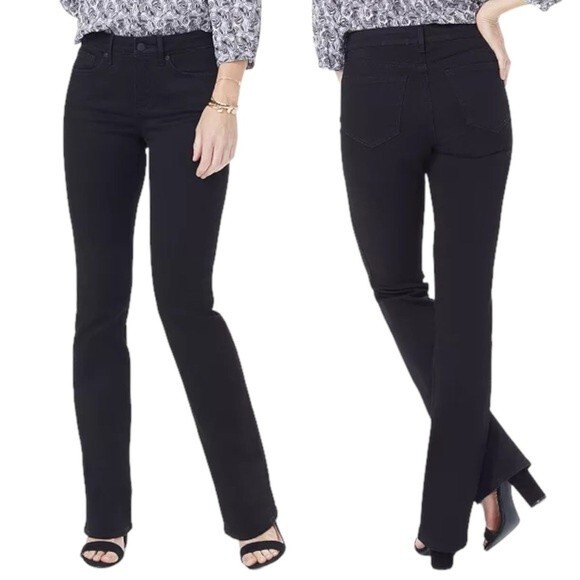 NWT NYDJ Barbara Tummy-Control Bootcut Jeans Black Denim Women's Size 2 NEW - Picture 13 of 13